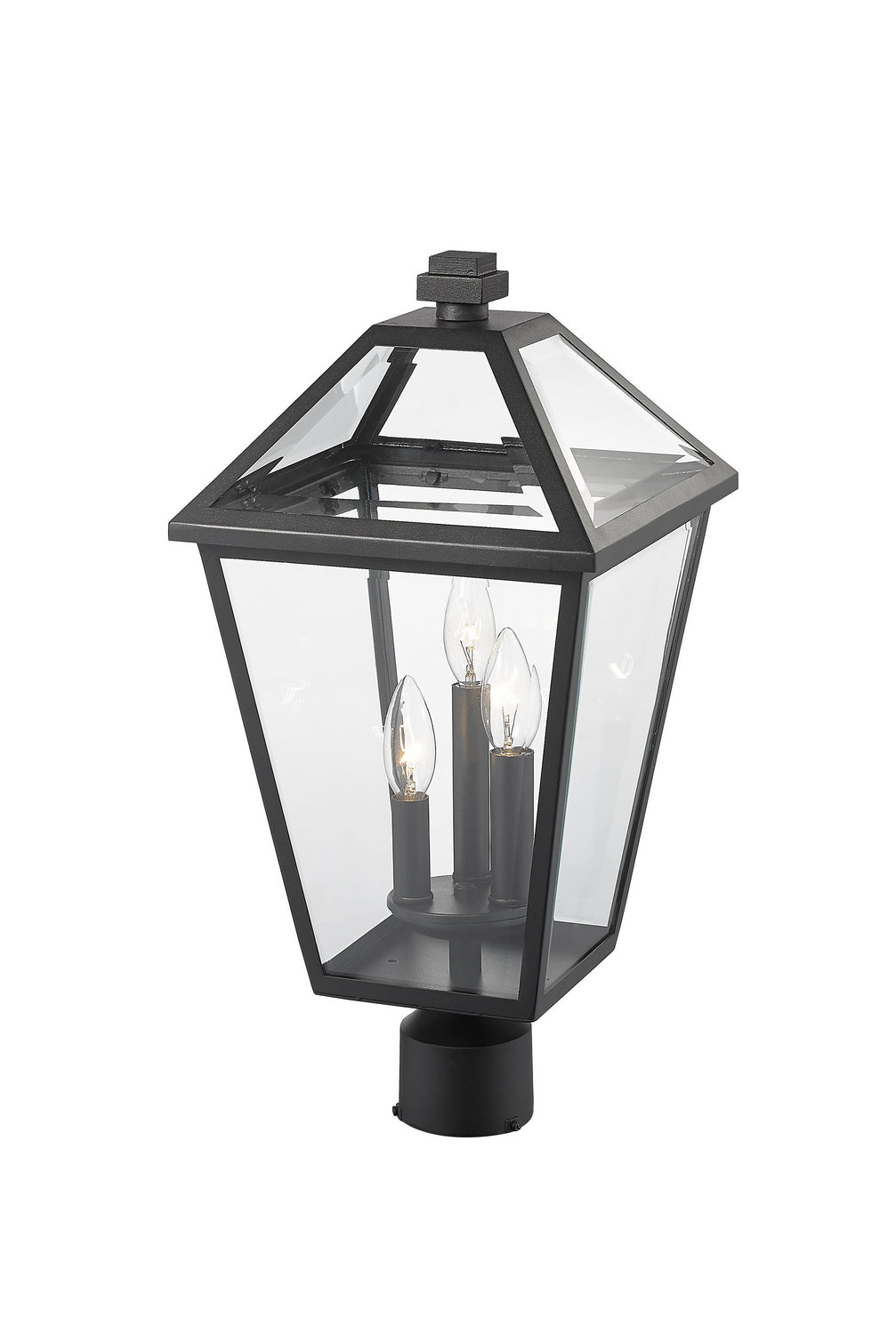 Z-Lite - 579PHBR-BK - Three Light Outdoor Post Mount Fixture - Talbot - Black