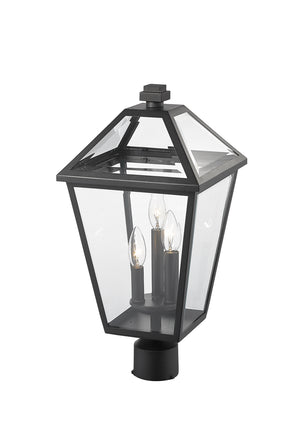 Z-Lite - 579PHBR-BK - Three Light Outdoor Post Mount Fixture - Talbot - Black