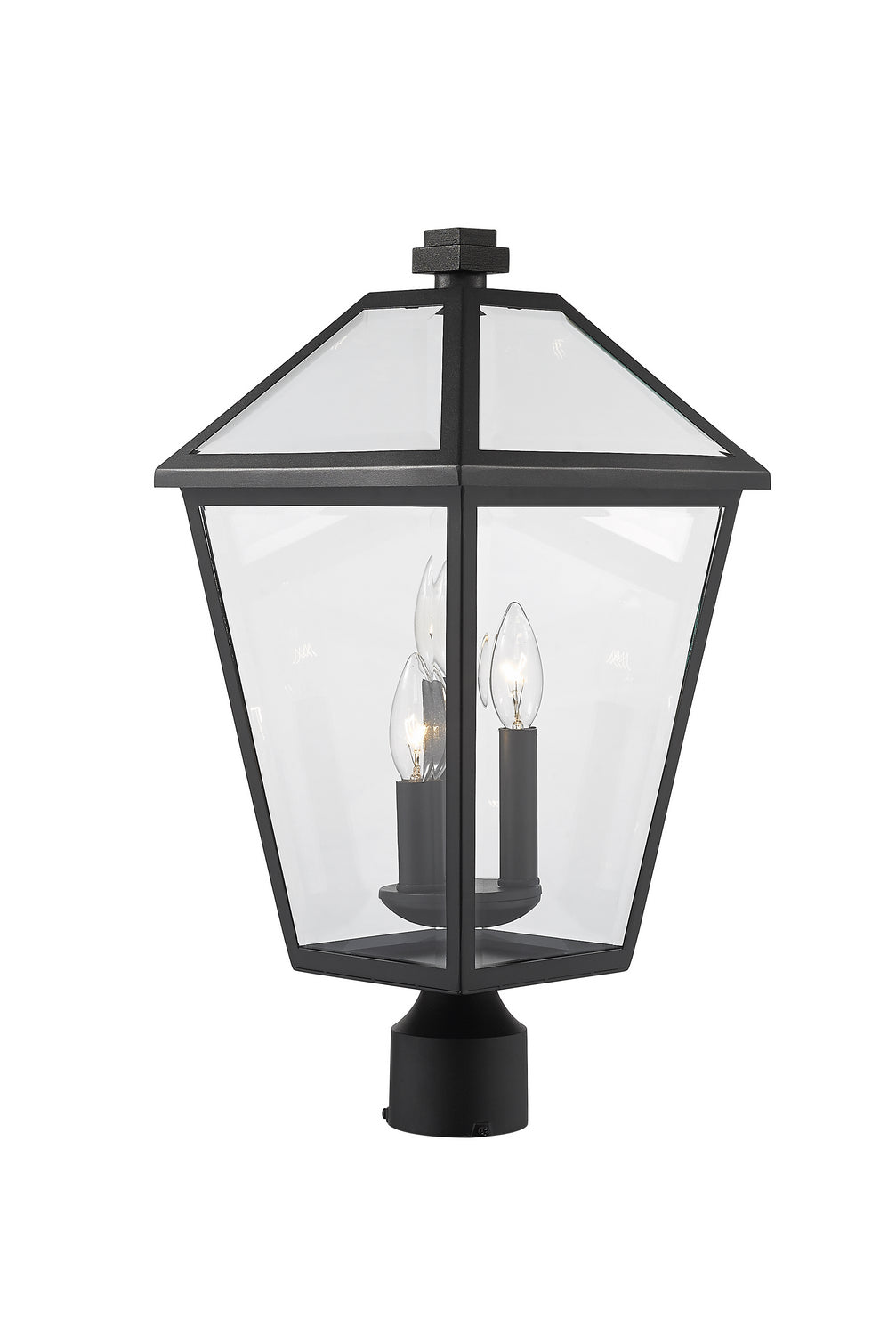 Z-Lite - 579PHBR-BK - Three Light Outdoor Post Mount Fixture - Talbot - Black