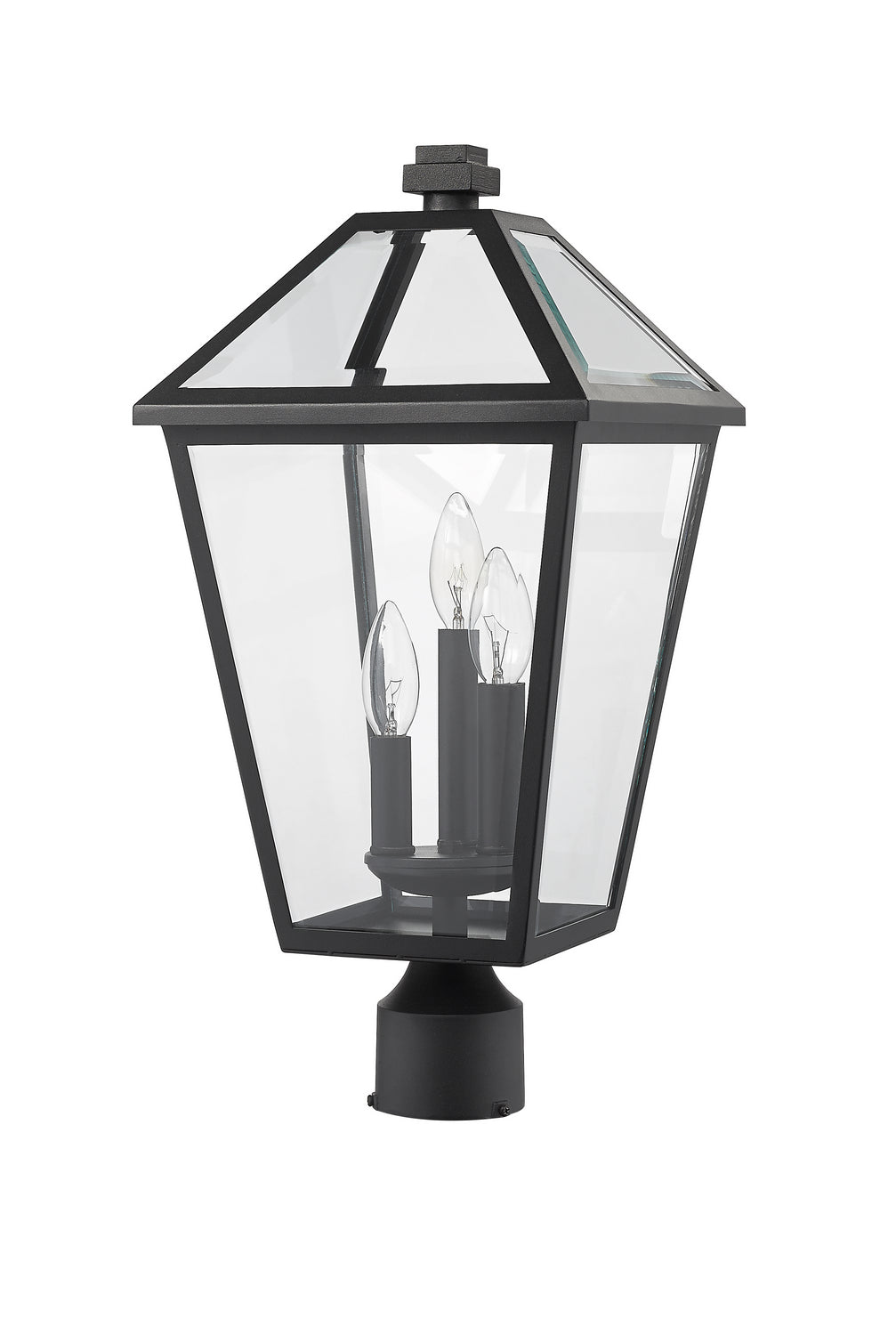 Z-Lite - 579PHBR-BK - Three Light Outdoor Post Mount Fixture - Talbot - Black