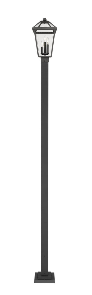 Z-Lite - 579PHBS-536P-BK - Three Light Outdoor Post Mounted Fixture - Talbot - Black