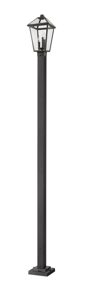 Z-Lite - 579PHBS-536P-BK - Three Light Outdoor Post Mounted Fixture - Talbot - Black