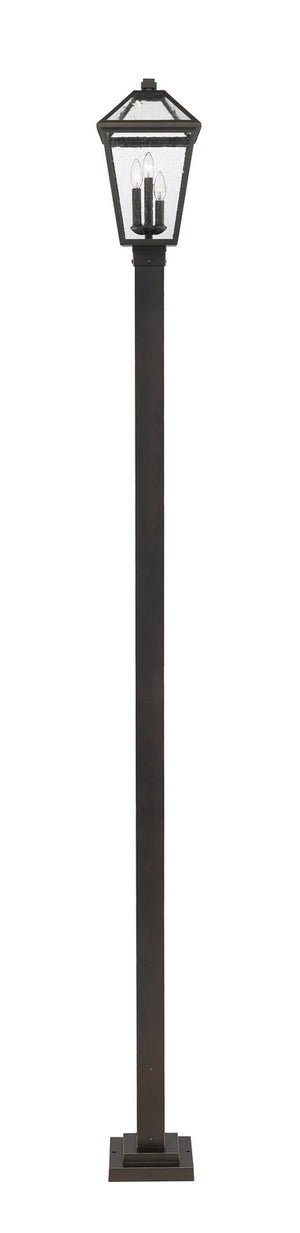 Z-Lite - 579PHBS-536P-ORB - Three Light Outdoor Post Mounted Fixture - Talbot - Oil Rubbed Bronze