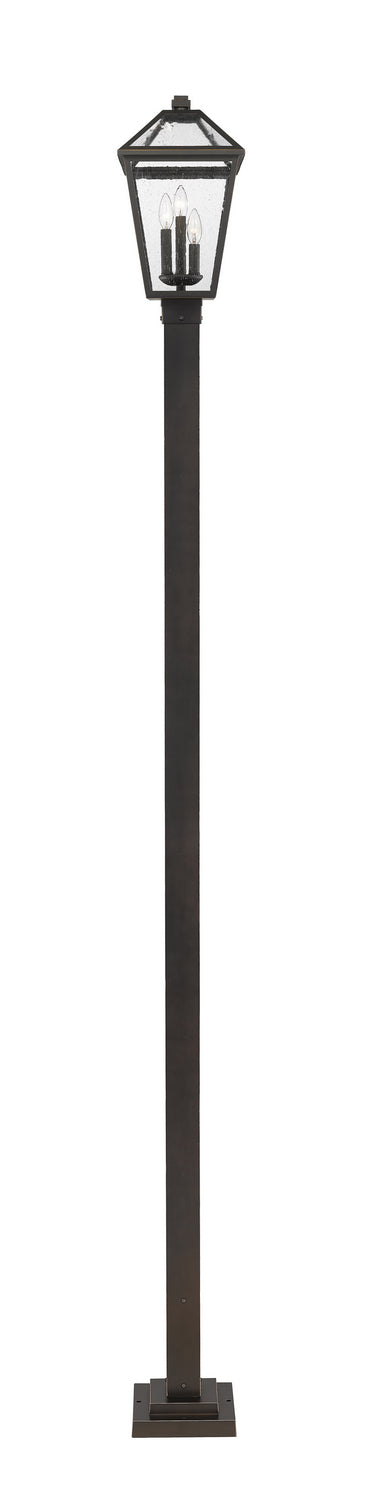 Z-Lite - 579PHBS-536P-ORB - Three Light Outdoor Post Mounted Fixture - Talbot - Oil Rubbed Bronze
