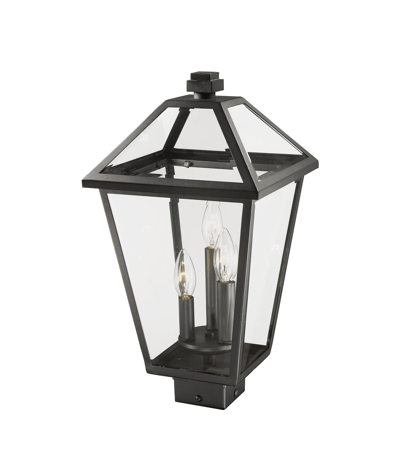 Z-Lite - 579PHBS-BK - Three Light Outdoor Post Mount Fixture - Talbot - Black