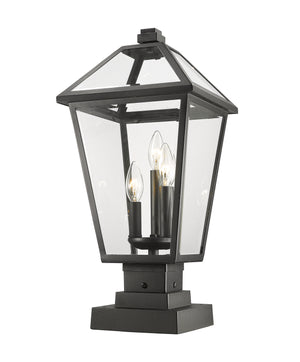 Z-Lite - 579PHBS-SQPM-BK - Three Light Outdoor Pier Mounted Fixture - Talbot - Black