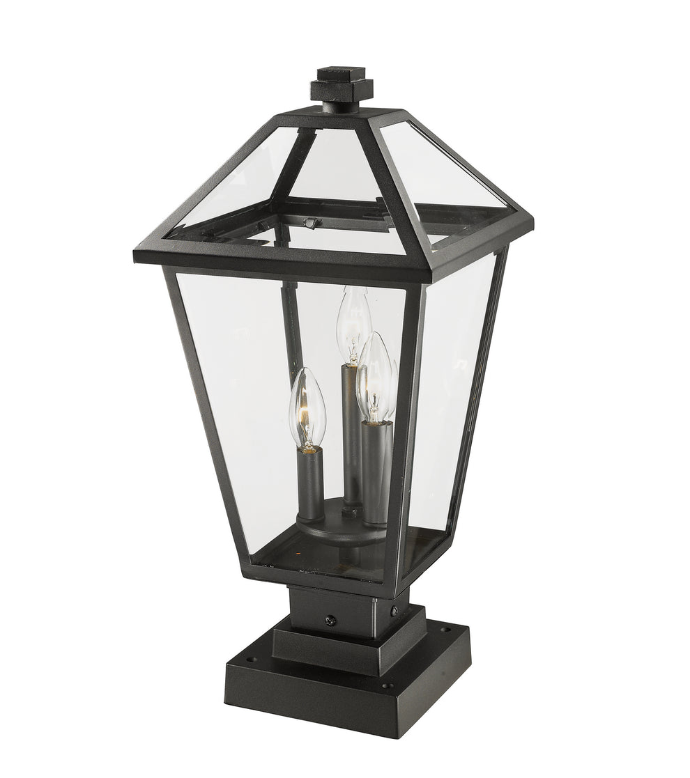 Z-Lite - 579PHBS-SQPM-BK - Three Light Outdoor Pier Mounted Fixture - Talbot - Black