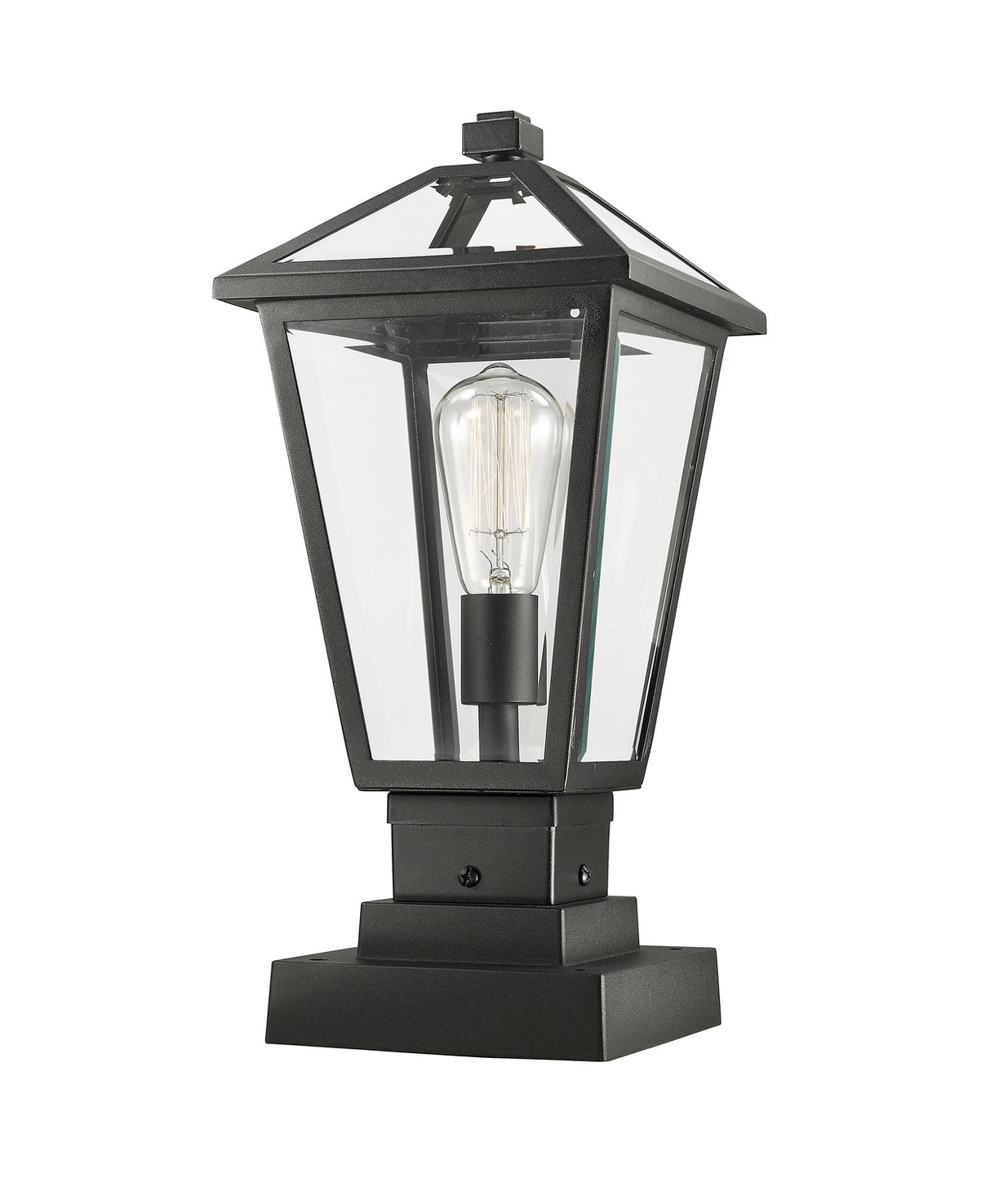 Z-Lite - 579PHMS-SQPM-BK - One Light Outdoor Pier Mount - Talbot - Black