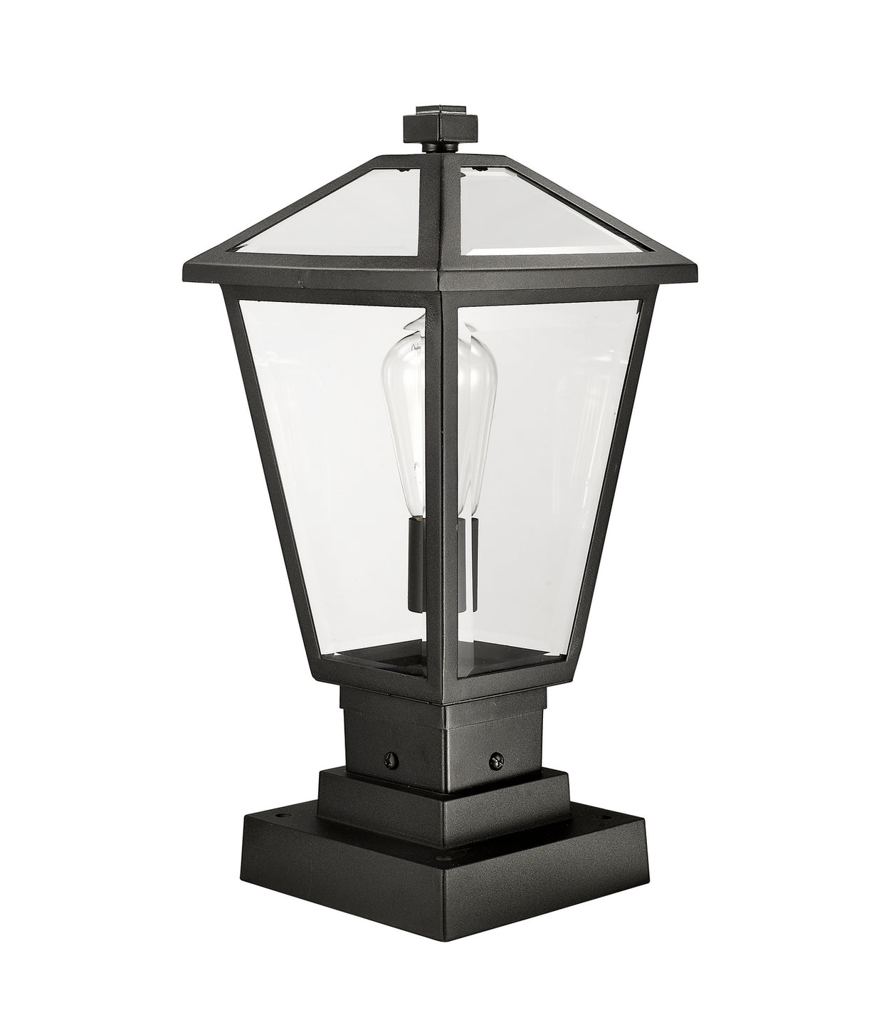 Z-Lite - 579PHMS-SQPM-BK - One Light Outdoor Pier Mount - Talbot - Black