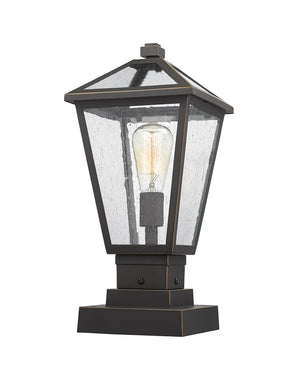 Z-Lite - 579PHMS-SQPM-ORB - One Light Outdoor Pier Mounted Fixture - Talbot - Oil Rubbed Bronze