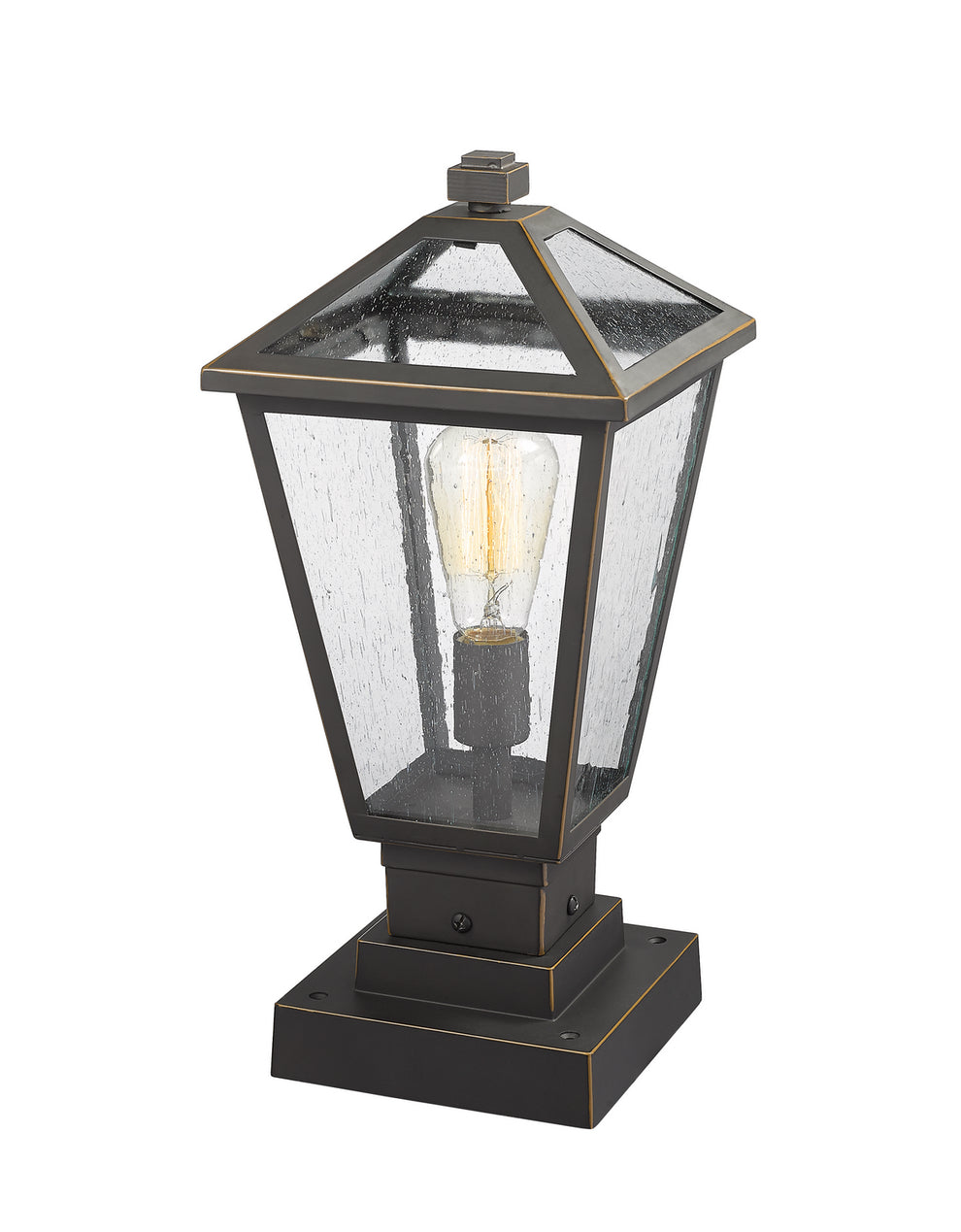 Z-Lite - 579PHMS-SQPM-ORB - One Light Outdoor Pier Mounted Fixture - Talbot - Oil Rubbed Bronze