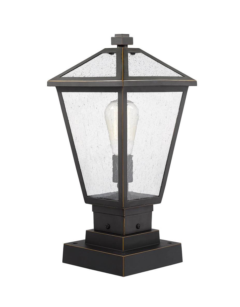Z-Lite - 579PHMS-SQPM-ORB - One Light Outdoor Pier Mounted Fixture - Talbot - Oil Rubbed Bronze