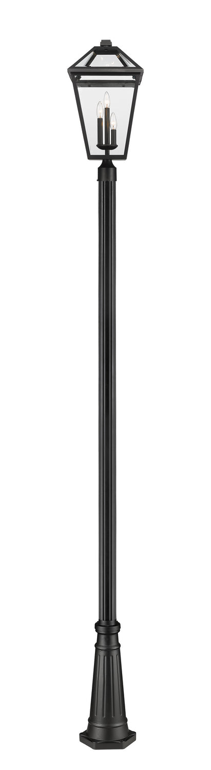 Z-Lite - 579PHXLR-519P-BK - Three Light Outdoor Post Mounted Fixture - Talbot - Black