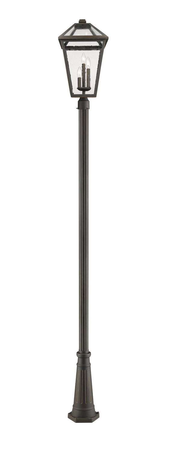 Z-Lite - 579PHXLR-519P-ORB - Three Light Outdoor Post Mounted Fixture - Talbot - Oil Rubbed Bronze
