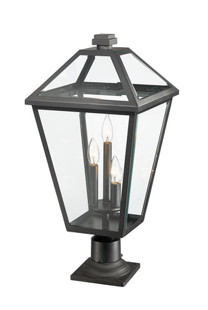 Z-Lite - 579PHXLR-533PM-BK - Three Light Outdoor Pier Mounted Fixture - Talbot - Black