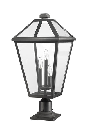 Z-Lite - 579PHXLR-533PM-BK - Three Light Outdoor Pier Mounted Fixture - Talbot - Black