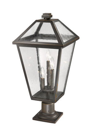 Z-Lite - 579PHXLR-533PM-ORB - Three Light Outdoor Pier Mounted Fixture - Talbot - Oil Rubbed Bronze