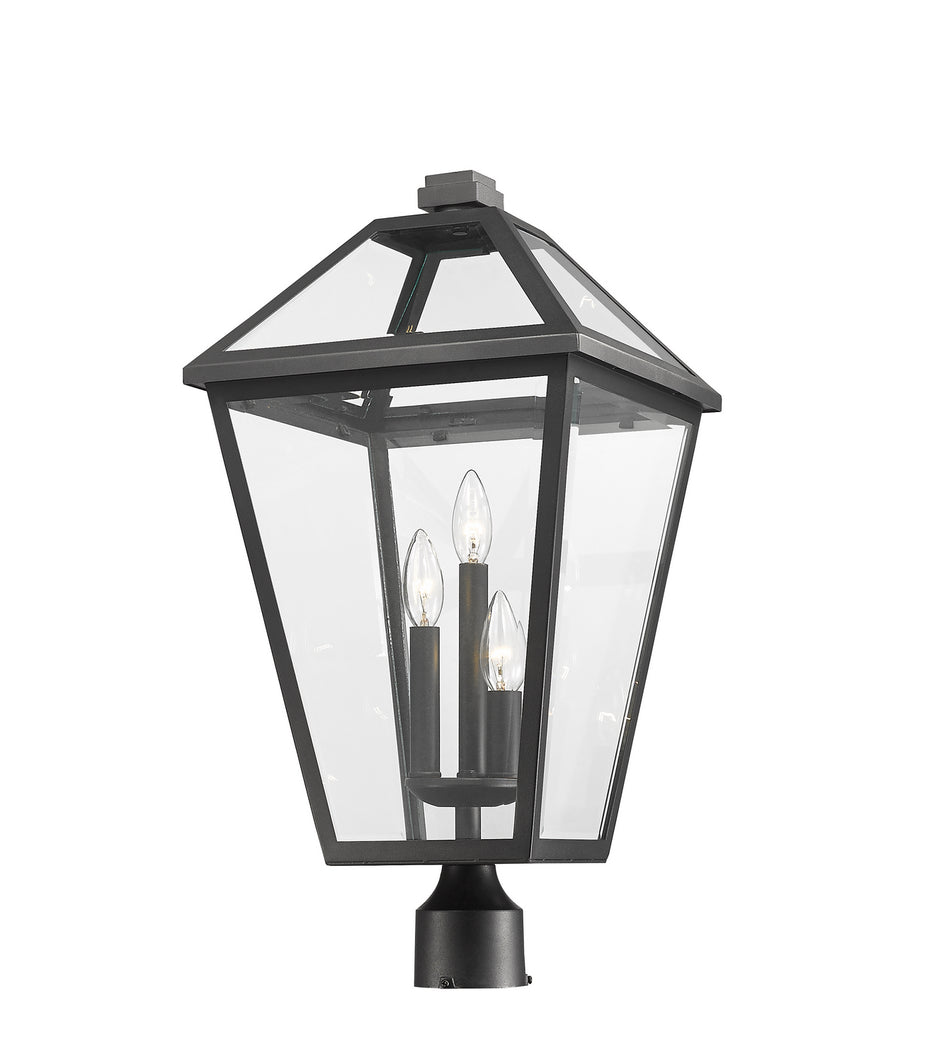 Z-Lite - 579PHXLR-BK - Three Light Outdoor Post Mount Fixture - Talbot - Black