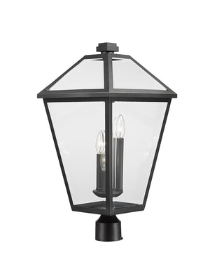 Z-Lite - 579PHXLR-BK - Three Light Outdoor Post Mount Fixture - Talbot - Black