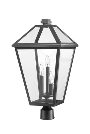 Z-Lite - 579PHXLR-BK - Three Light Outdoor Post Mount Fixture - Talbot - Black
