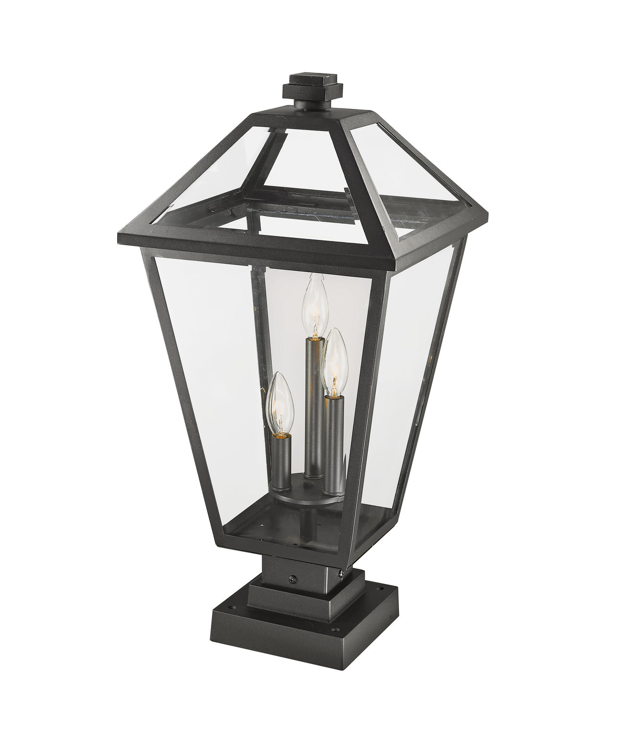 Z-Lite - 579PHXLS-SQPM-BK - Three Light Outdoor Pier Mount - Talbot - Black