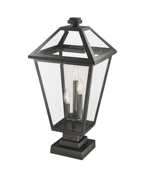 Z-Lite - 579PHXLS-SQPM-BK - Three Light Outdoor Pier Mounted Fixture - Talbot - Black