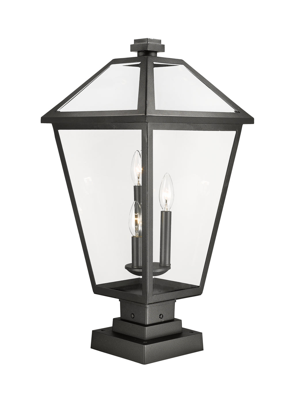 Z-Lite - 579PHXLS-SQPM-BK - Three Light Outdoor Pier Mounted Fixture - Talbot - Black
