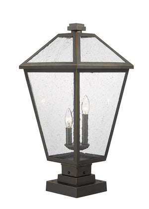 Z-Lite - 579PHXLS-SQPM-ORB - Three Light Outdoor Pier Mounted Fixture - Talbot - Oil Rubbed Bronze
