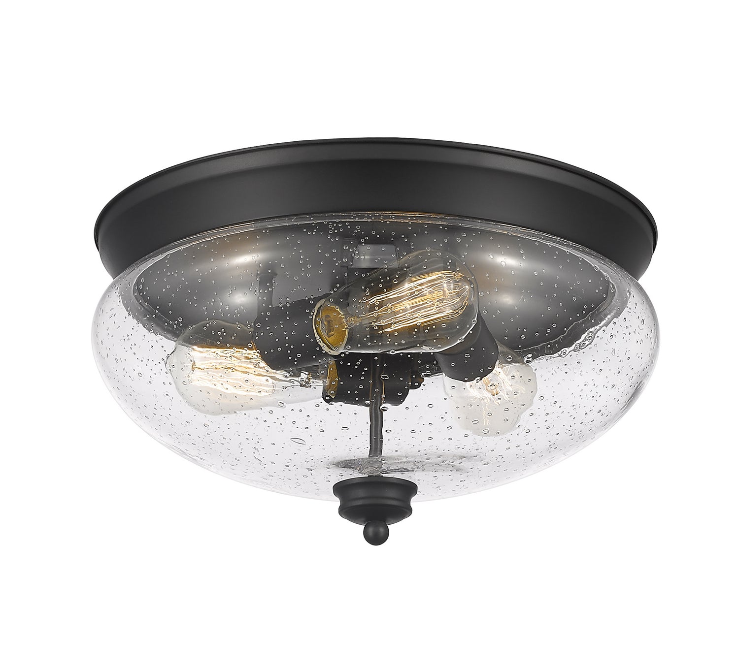 Z-Lite - 722F3-MB - Three Light Flush Mount - Amon - Matte Black