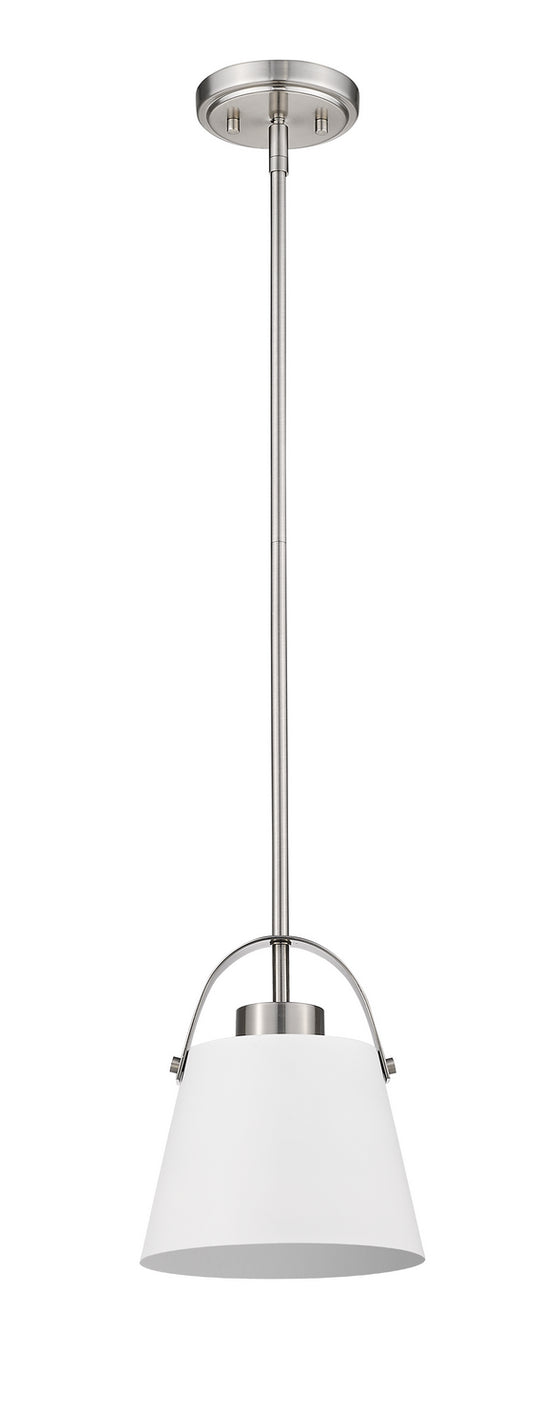 Z-Lite - 726MP-MW+BN - One Light Pendant - Z-Studio - Matte White + Brushed Nickel