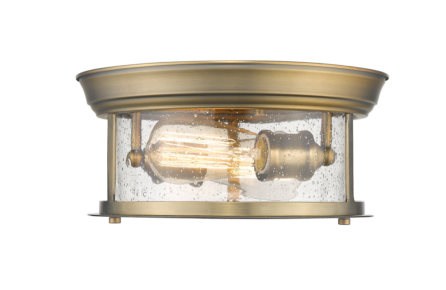 Z-Lite - 727F10-HBR - Two Light Flush Mount - Sonna - Heritage Brass