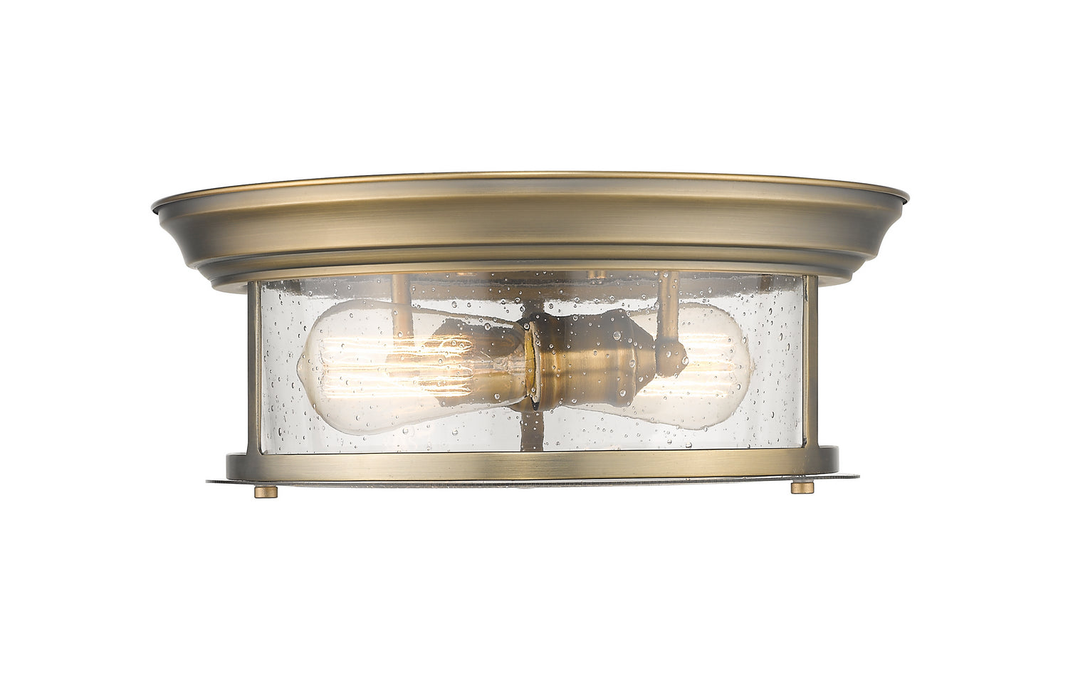 Z-Lite - 727F13-HBR - Two Light Flush Mount - Sonna - Heritage Brass