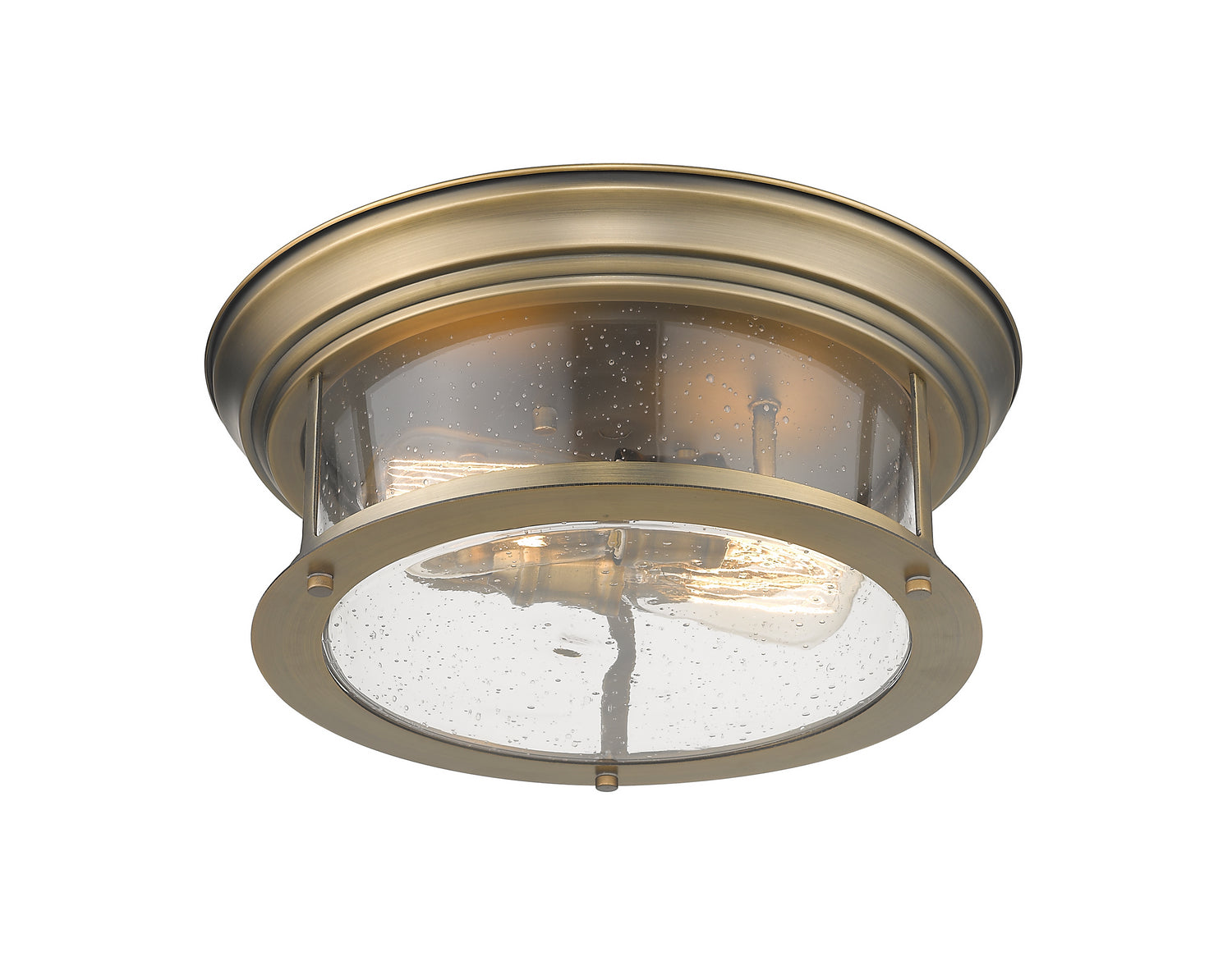 Z-Lite - 727F13-HBR - Two Light Flush Mount - Sonna - Heritage Brass