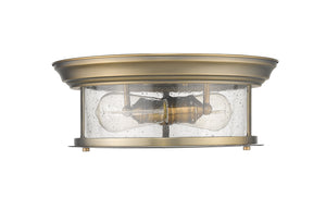 Z-Lite - 727F13-HBR - Two Light Flush Mount - Sonna - Heritage Brass