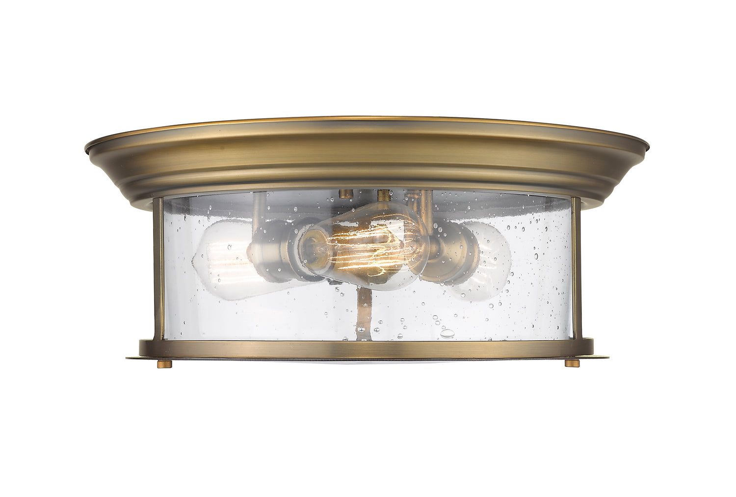 Z-Lite - 727F16-HBR - Three Light Flush Mount - Sonna - Heritage Brass