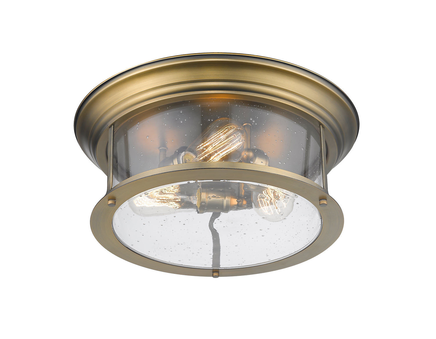 Z-Lite - 727F16-HBR - Three Light Flush Mount - Sonna - Heritage Brass