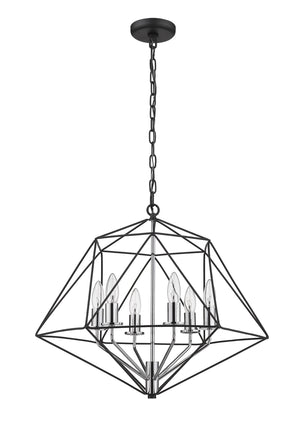 Z-Lite - 918-22MB-CH - Six Light Chandelier - Geo - Matte Black / Chrome