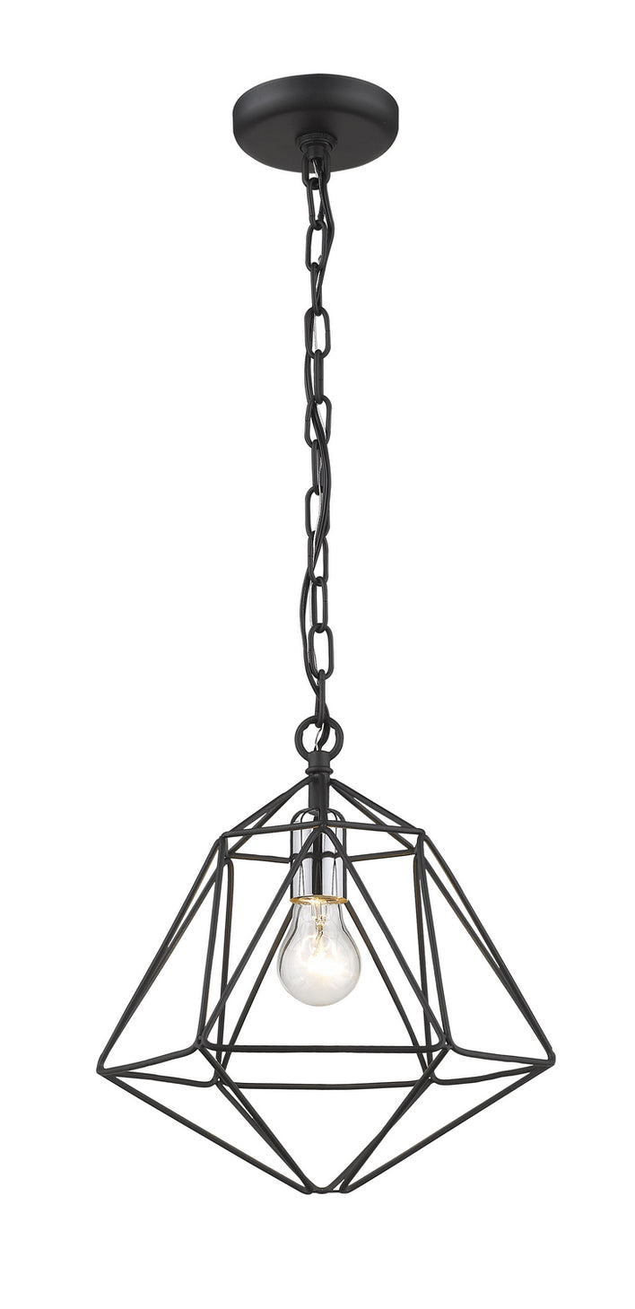 Z-Lite - 918MP-MB-CH - One Light Pendant - Geo - Matte Black / Chrome