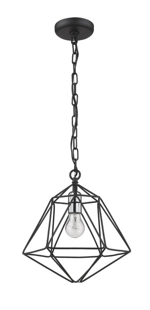 Z-Lite - 918MP-MB-CH - One Light Pendant - Geo - Matte Black / Chrome