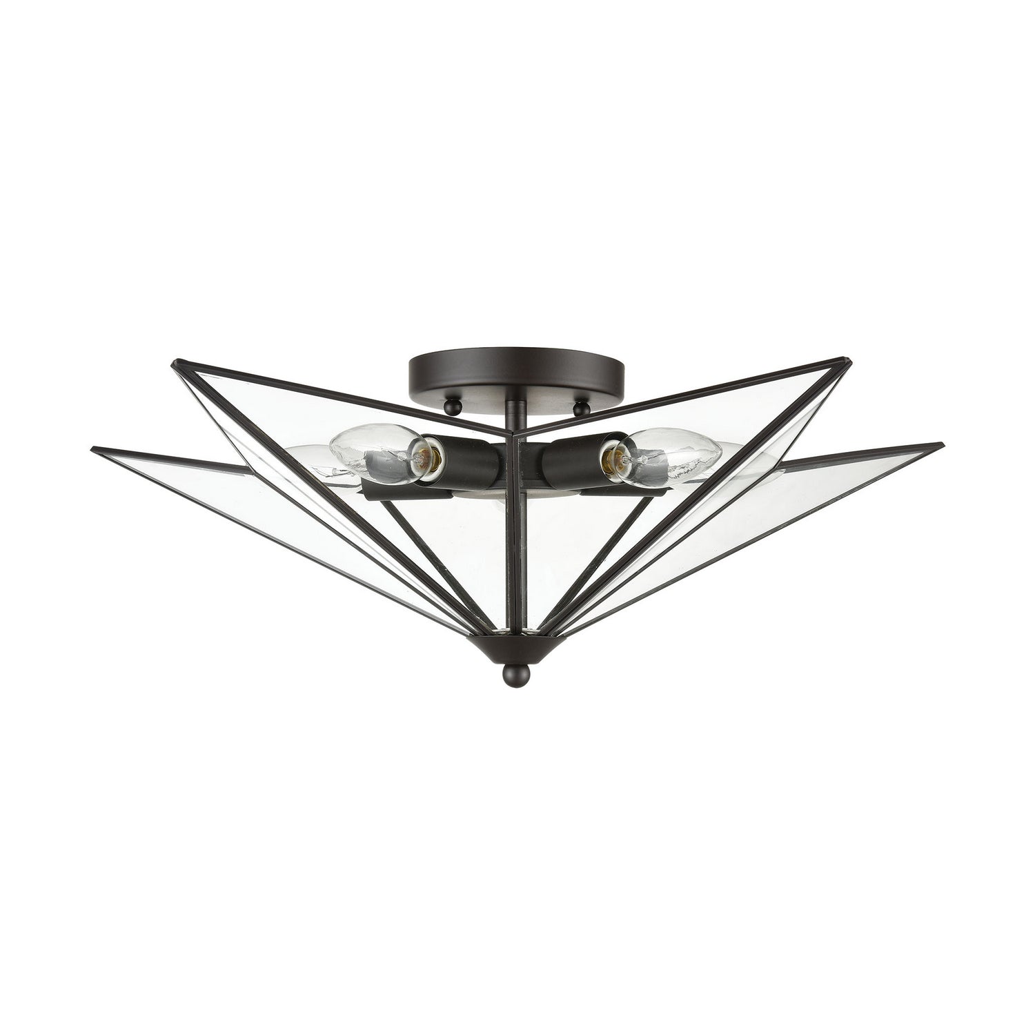 ELK Home - D4386 - Five Light Flush Mount - Moravian Star - Clear