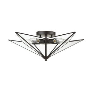 ELK Home - D4386 - Five Light Flush Mount - Moravian Star - Clear