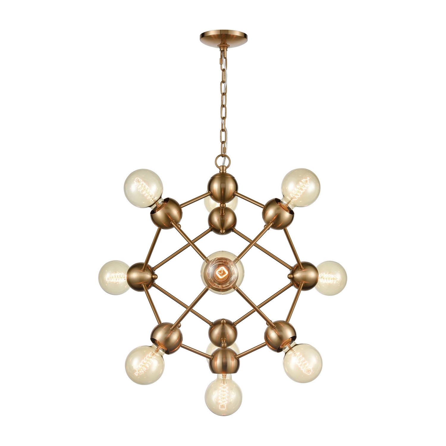 ELK Home - D4344 - Ten Light Chandelier - Satin Brass