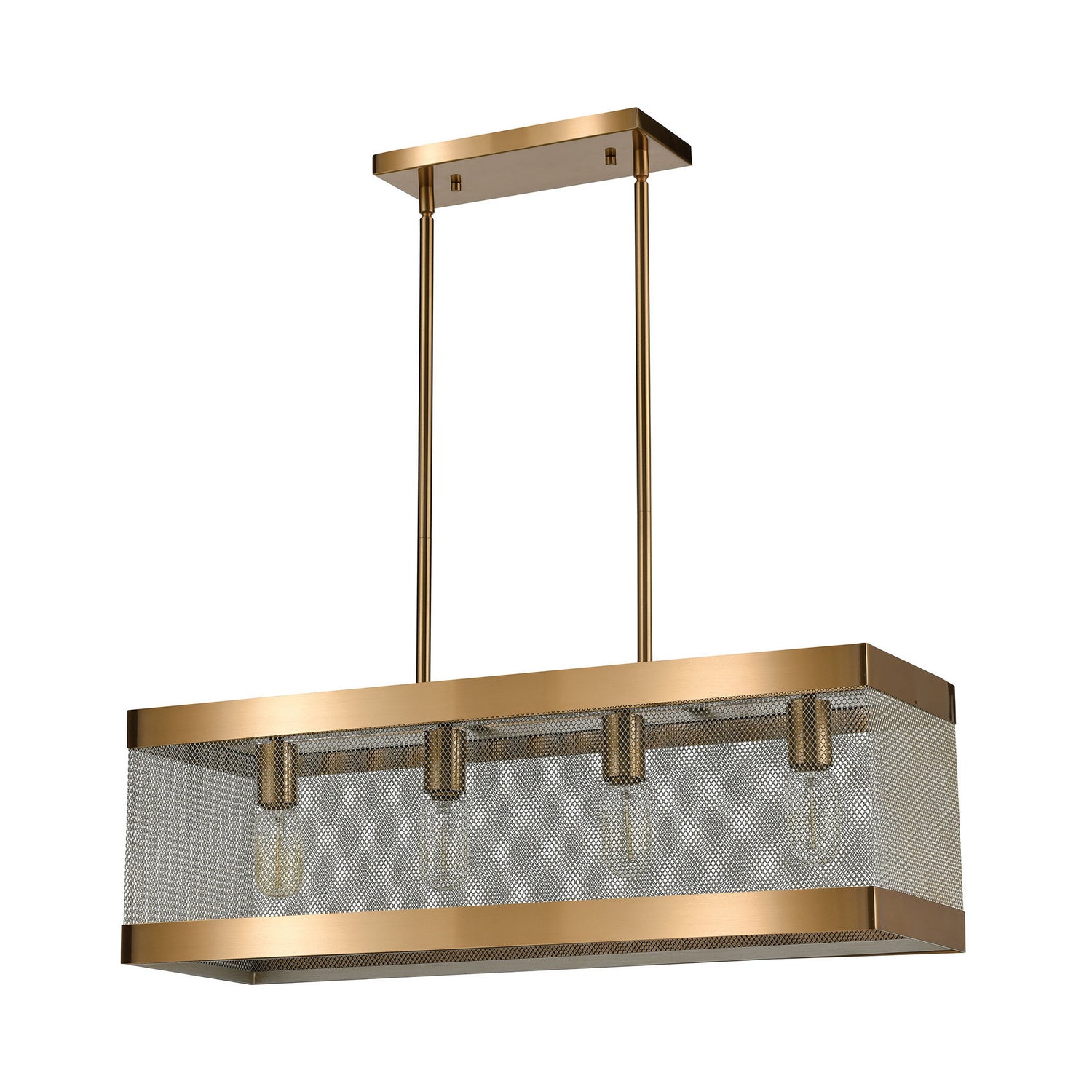 ELK Home - D4334 - Four Light Chandelier - Line in the Sand - Satin Brass