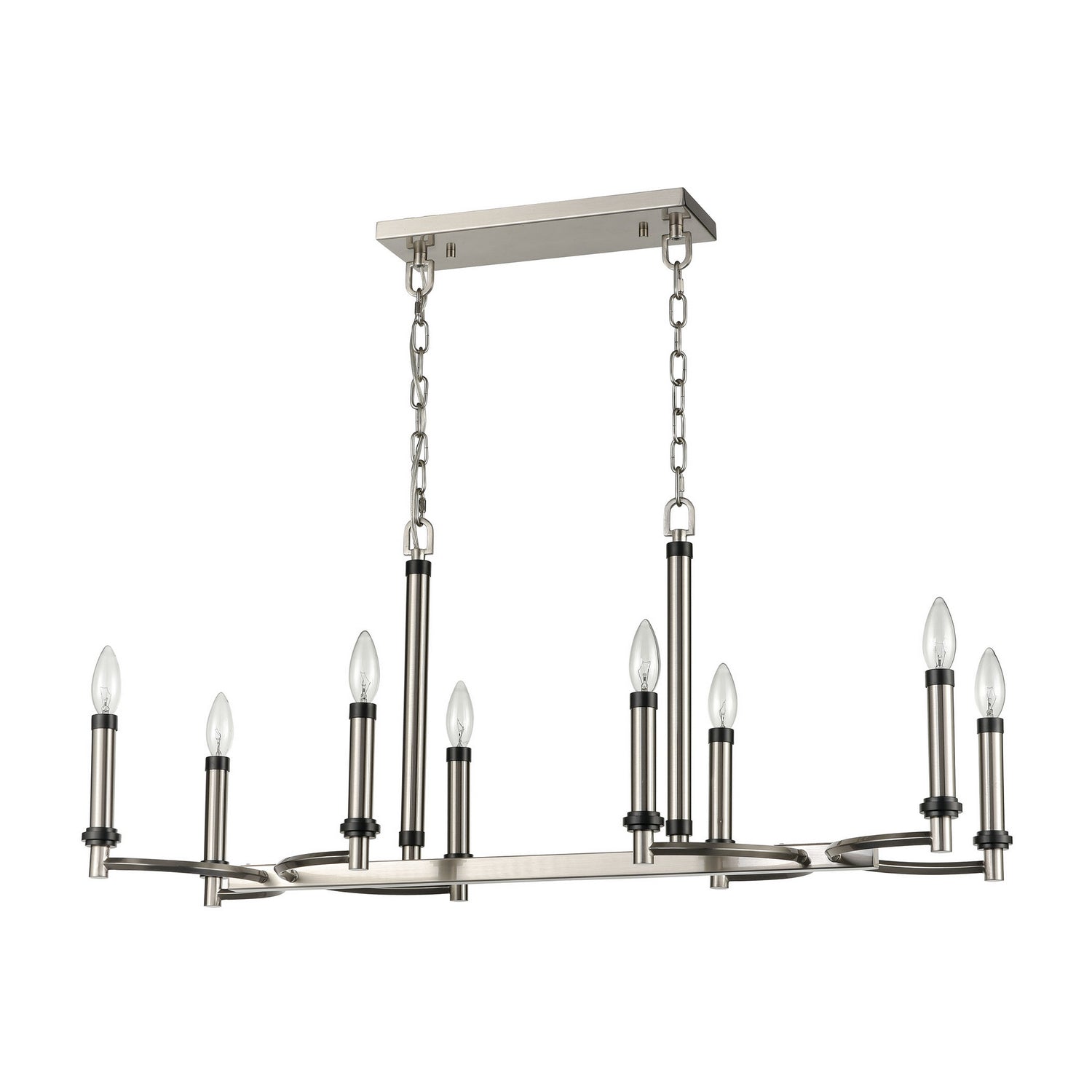 ELK Home - D4341 - Eight Light Chandelier - Sunsphere - Satin Nickel