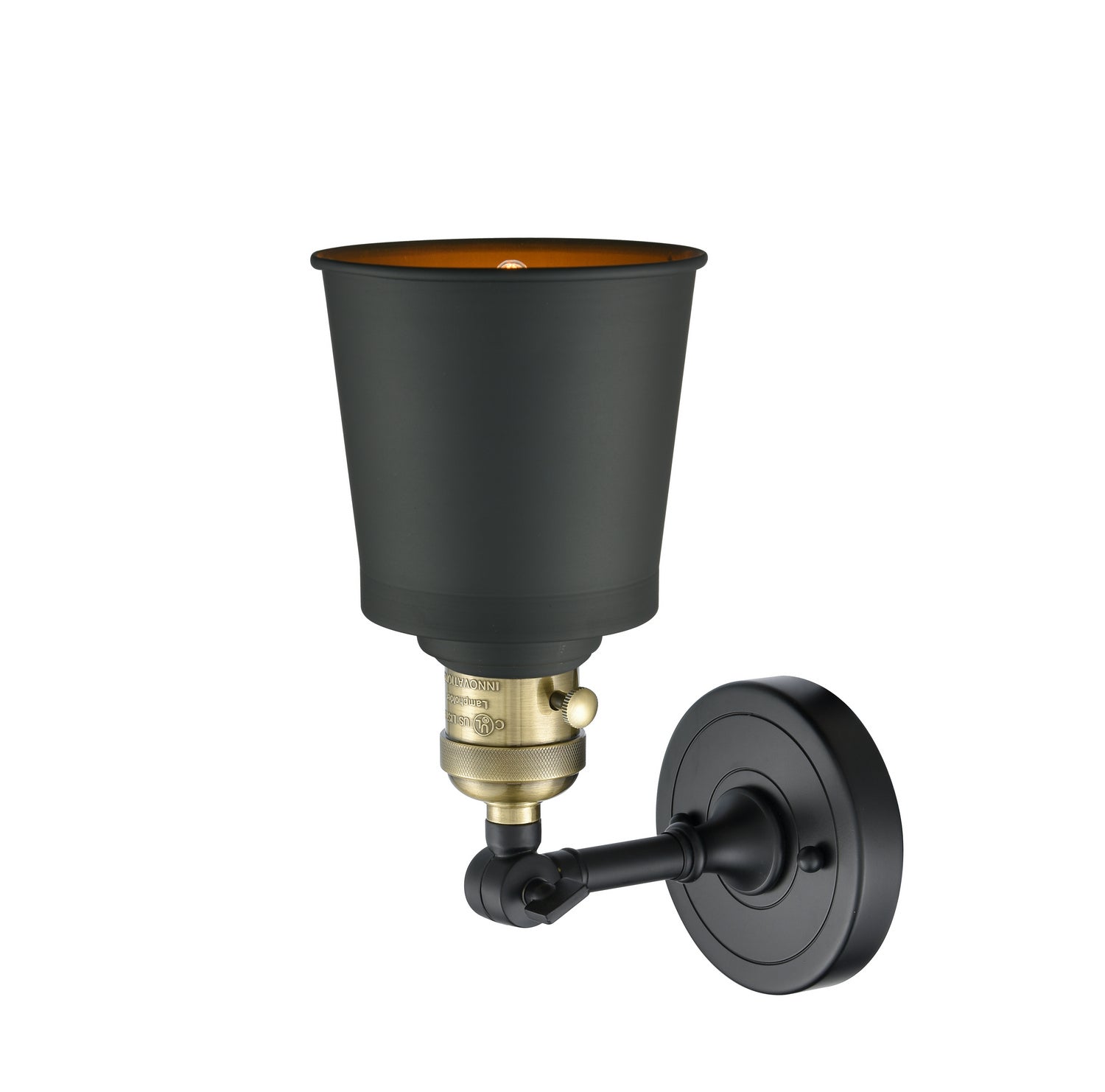 Innovations - 203SW-BAB-M9-BK - One Light Wall Sconce - Franklin Restoration - Black Antique Brass