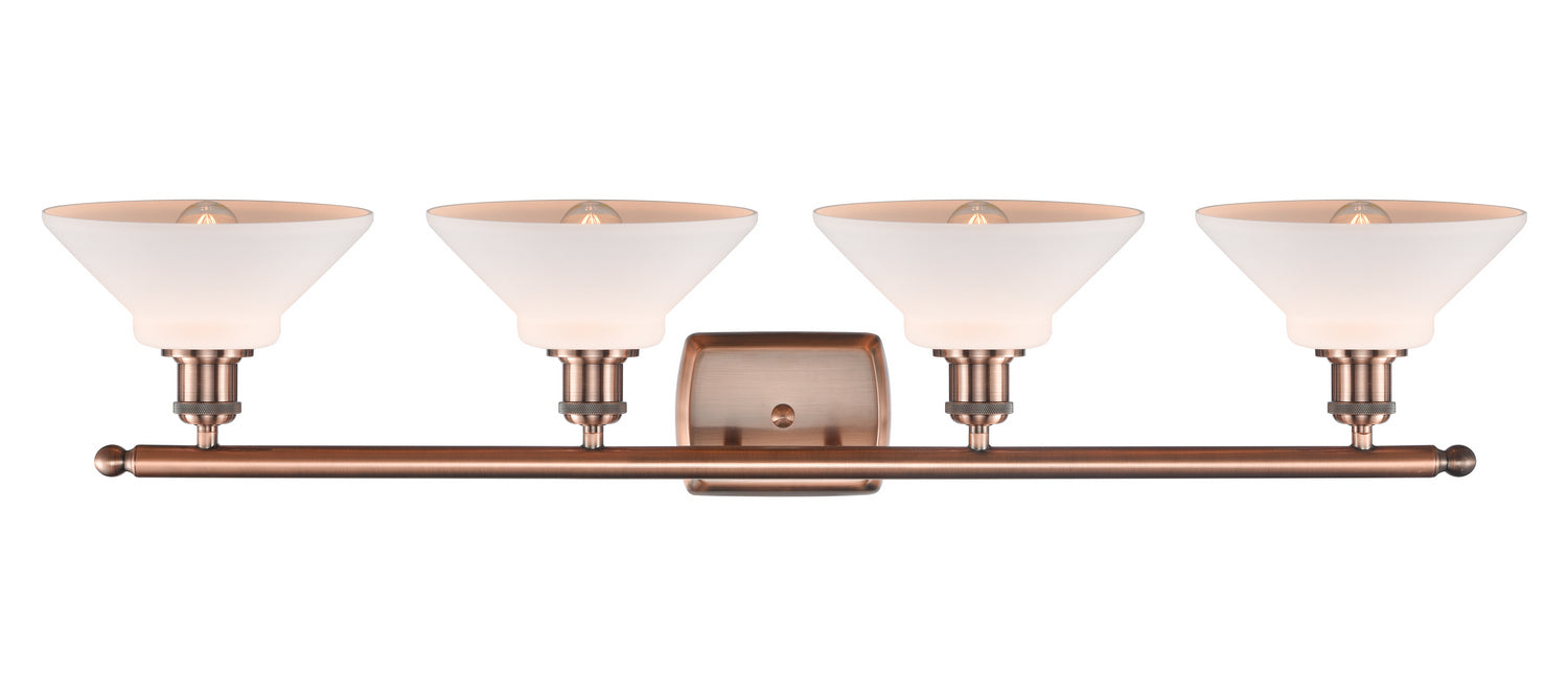 Innovations - 516-4W-AC-G131 - Four Light Bath Vanity - Ballston - Antique Copper