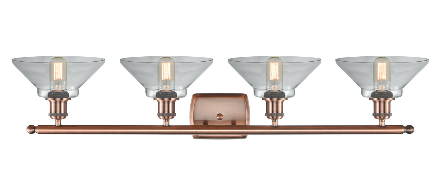 Innovations - 516-4W-AC-G132 - Four Light Bath Vanity - Ballston - Antique Copper