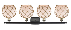 Innovations - 516-4W-BAB-G121-8RB - Four Light Bath Vanity - Ballston - Black Antique Brass