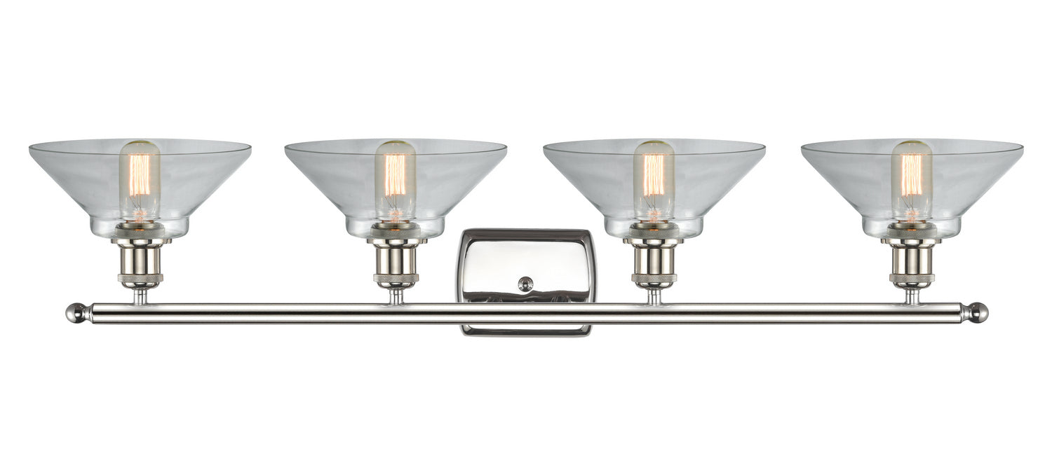 Innovations - 516-4W-PN-G132 - Four Light Bath Vanity - Ballston - Polished Nickel