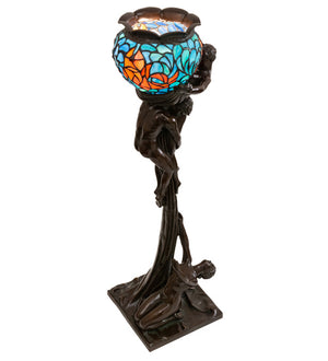 Meyda Tiffany - 10708 - One Light Table Lamp - Lovers' Trangle - Mahogany Bronze